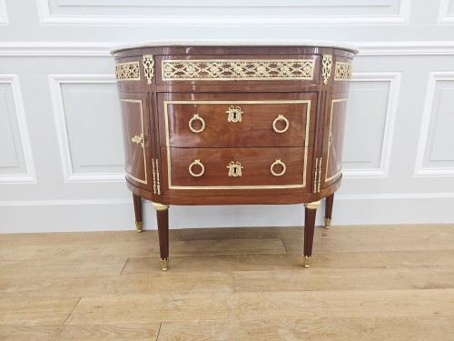 Mobilier Commode - Commode demi-lune d'époque Louis XVI