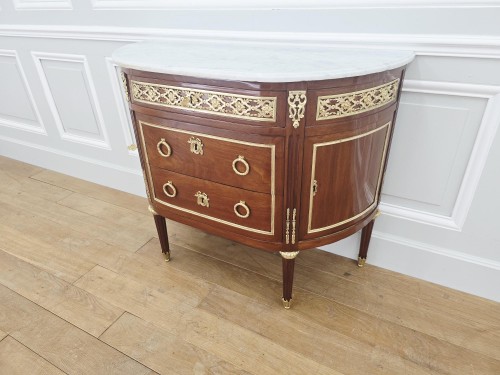 Louis XVI - Commode demi-lune d'époque Louis XVI