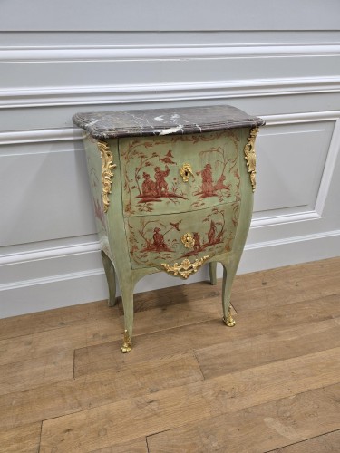 Petite commode peinte d'époque Louis XV estampillée Criaerd - Louis XV