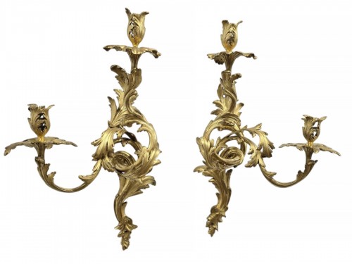 Paire d'appliques d'époque Louis XV