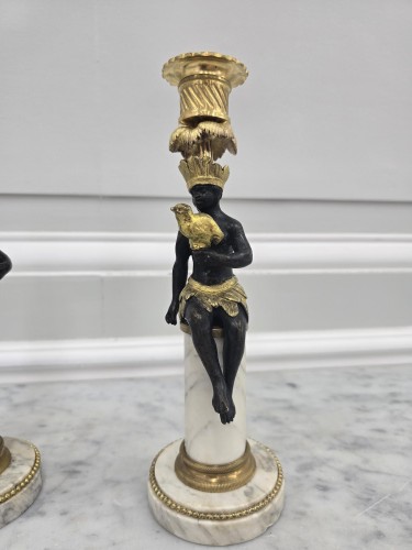 Lighting  - Pair of Directoire candlesticks