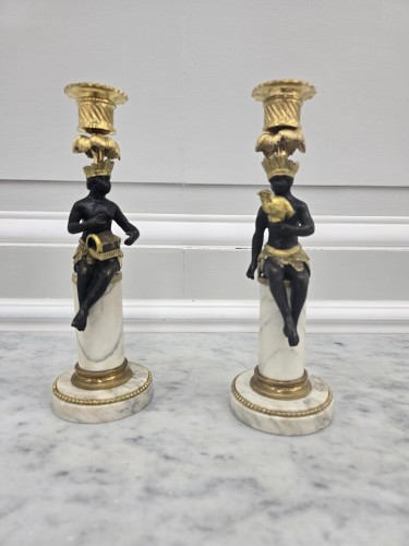 Directoire - Pair of Directoire candlesticks