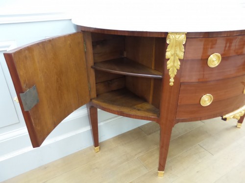 18th century - Louis XVI demi-lune commode stamped A. Héricourt