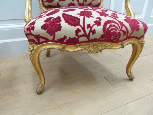 Paire de fauteuils Louis XV esampillés I.B. CRESSON - Sièges Style Louis XV