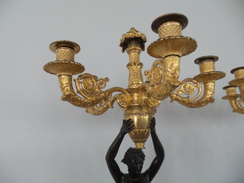 Luminaires Bougeoirs et Chandeliers - Paire de candélabres