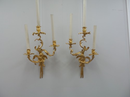 Pair of bronze sconces - Napoléon III