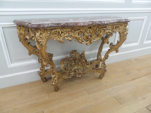 XVIIIe siècle - Console Louis XV