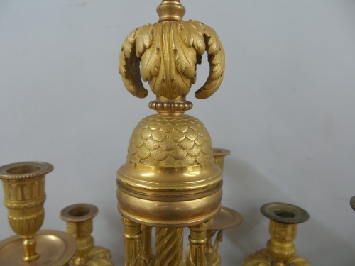 Paire de candélabres attribué à Ferdinand Barbedienne - Luminaires Style Napoléon III