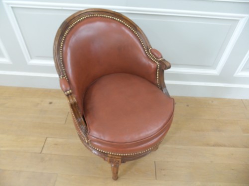 Fauteuil de bureau, estampillé Jean Boucault - Sièges Style Louis XVI