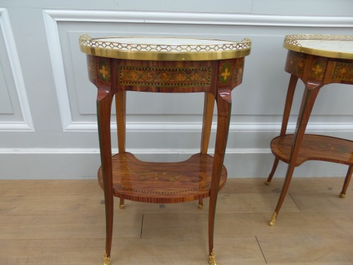 Furniture  - Pair of Transition tables stamped Dusautoy