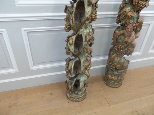 Decorative Objects  - Pair of 17th century Baroque columns