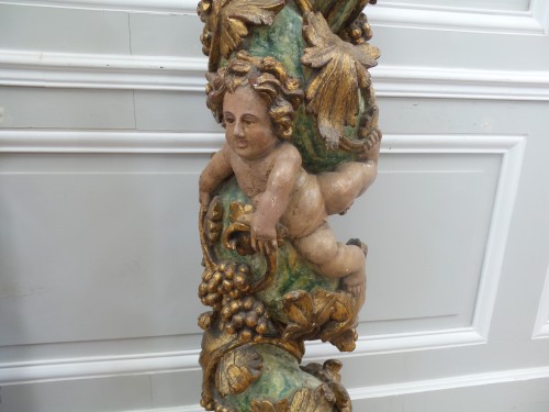 Pair of 17th century Baroque columns - Louis XIII