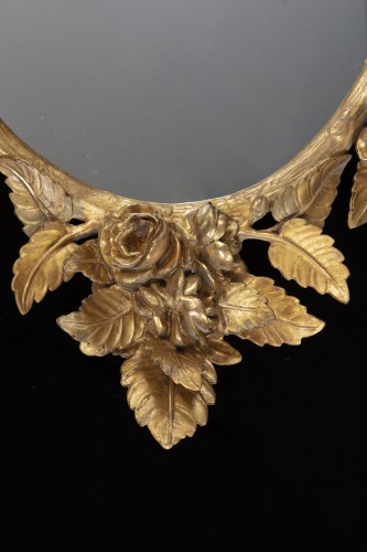 Mirror in carved and gilded wood - Mirrors, Trumeau Style 