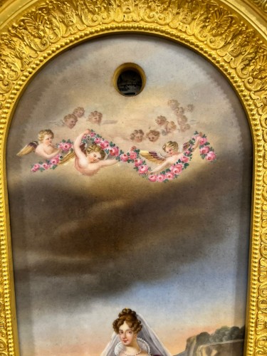XIXe siècle - Pendule représentant SAR Maria Carolina Duchesse de Berry