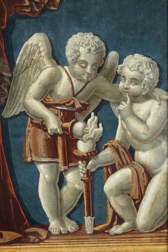 Pair of paintings on paper - Empire