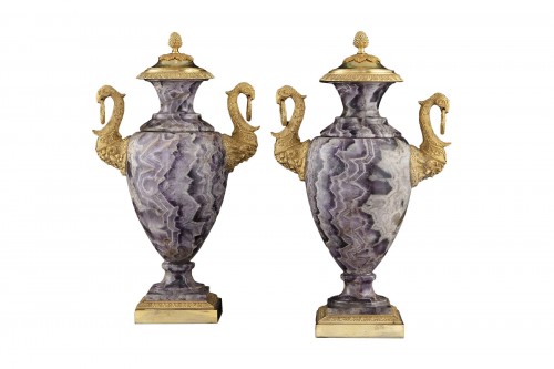 Paire de vases en Blue John