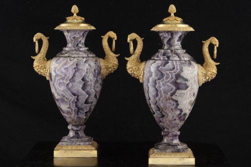 Directoire - Pair of vase in Blue John
