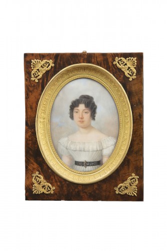 Miniature portrait signed B.DOIZI 1827