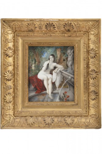 “Venus” peinture sur marbre, France fin du 18e siècle