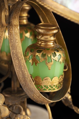 A late 19th century Bronze and mother of pearl Perfume holder - 