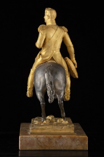 Antiquités - Francois II de Bourbon á cheval, bronze italien du milieu du 19e siècle