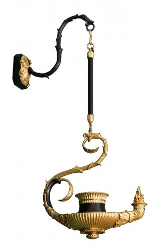 Grande lampe Empire en bronze