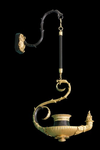 Grande lampe Empire en bronze - Objet de décoration Style Empire