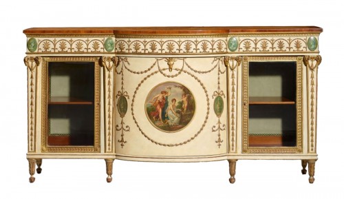 Painted Vitrine Sideboard, England 19th century