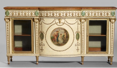 Buffet Vitrine Peint, Angleterre XIXe siècle - Galerie Francesco De Rosa