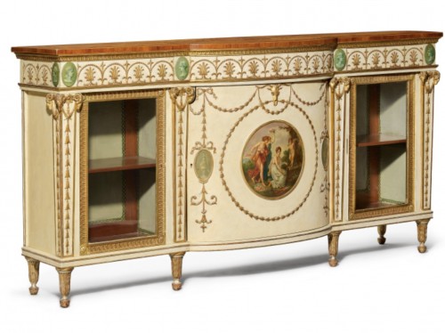 19th century - Painted Vitrine Sideboard, England 19th century