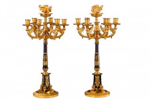 Pair of six-light candelabran France late 18th century
