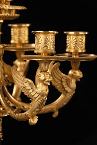 Pair of six-light candelabran France late 18th century - Lighting Style Directoire