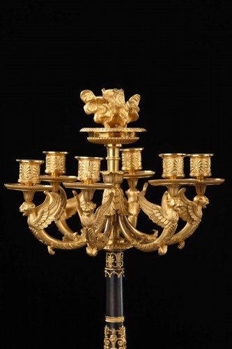 Lighting  - Pair of six-light candelabran France late 18th century