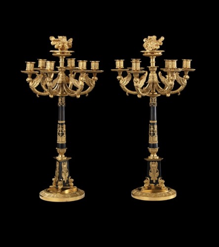 Pair of six-light candelabran France late 18th century - 