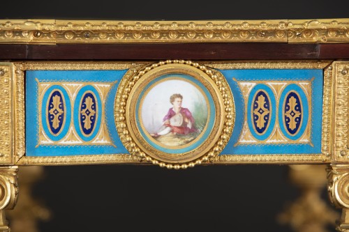 Table de milieu en bronze et porcelaine - Galerie Francesco De Rosa