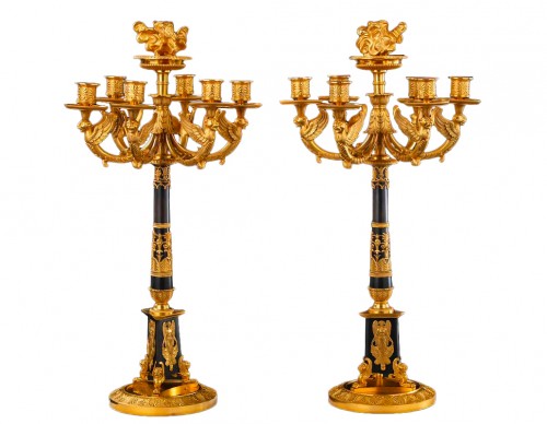Pair of bronze Candelabra attributed to P.P.THOMIRE