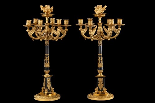 18th century - Pair of bronze Candelabra attributed to P.P.THOMIRE