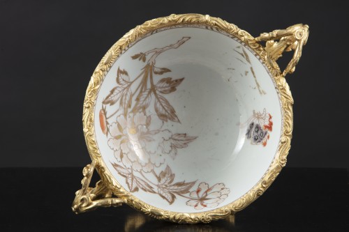 Objet de décoration Cassolettes, coupe et vase - Paire de tasses en porcelaine et bronze