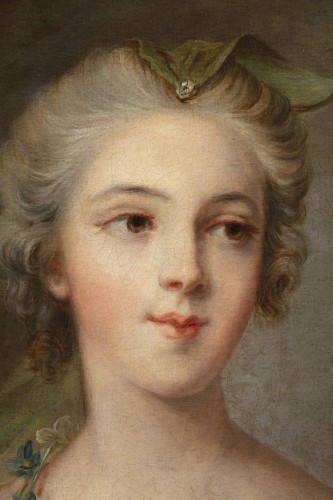 Portrait d’une jeune femme, attribué à Marianne Loir (1725-1769) - Galerie Francesco De Rosa
