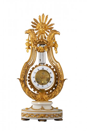 Lyre-shaped clock