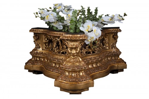 Gilded wooden planter