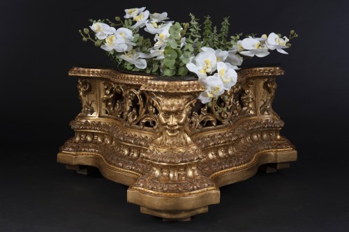 Gilded wooden planter - Decorative Objects Style 