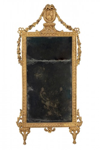 Miroir Louis XVI en bois doré sculpté