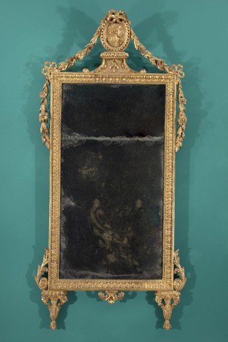 Miroir Louis XVI en bois doré sculpté - Miroirs, Trumeaux Style Louis XVI