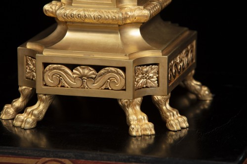 Centre table bronze doré et albâtre oriental - Objet de décoration Style Restauration - Charles X