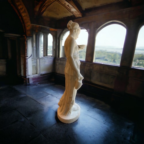  - Déesse Hébé, grand marbre du XIXe siècle