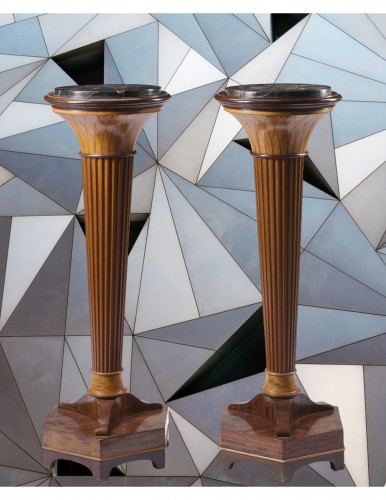 Pair of pedestals. - Decorative Objects Style Restauration - Charles X
