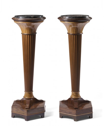 19th century - Pair of pedestals.