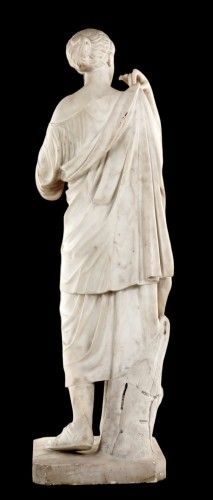 Sculpture Sculpture en Marbre - Diane de Gabies, grand marbre du XIXe siècle