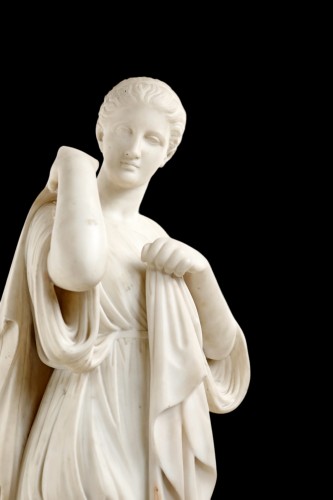 Diane de Gabies, grand marbre du XIXe siècle - Galerie Francesco De Rosa